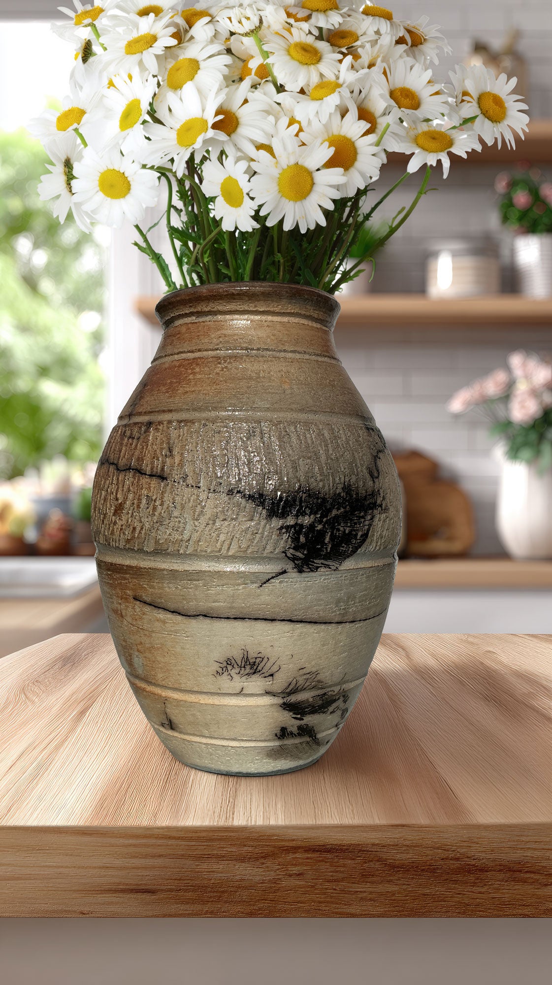 Horsehair Pottery Vase