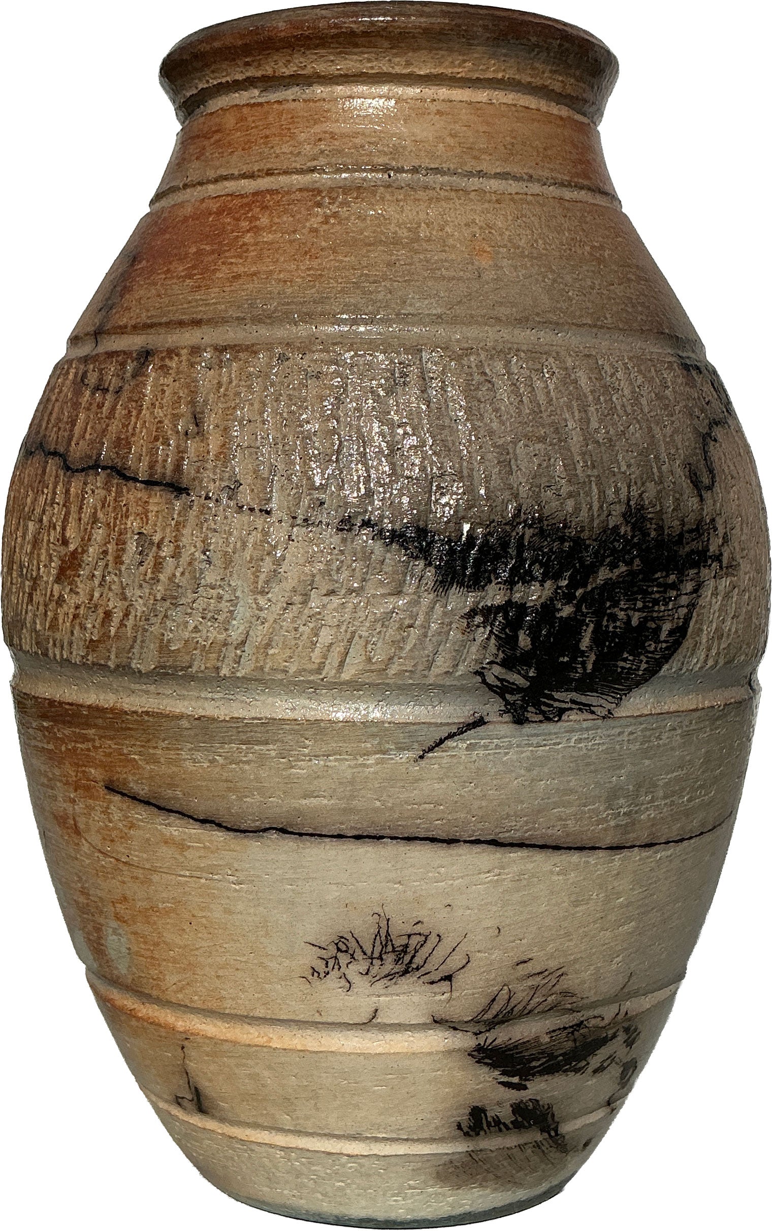Horsehair Pottery Vase