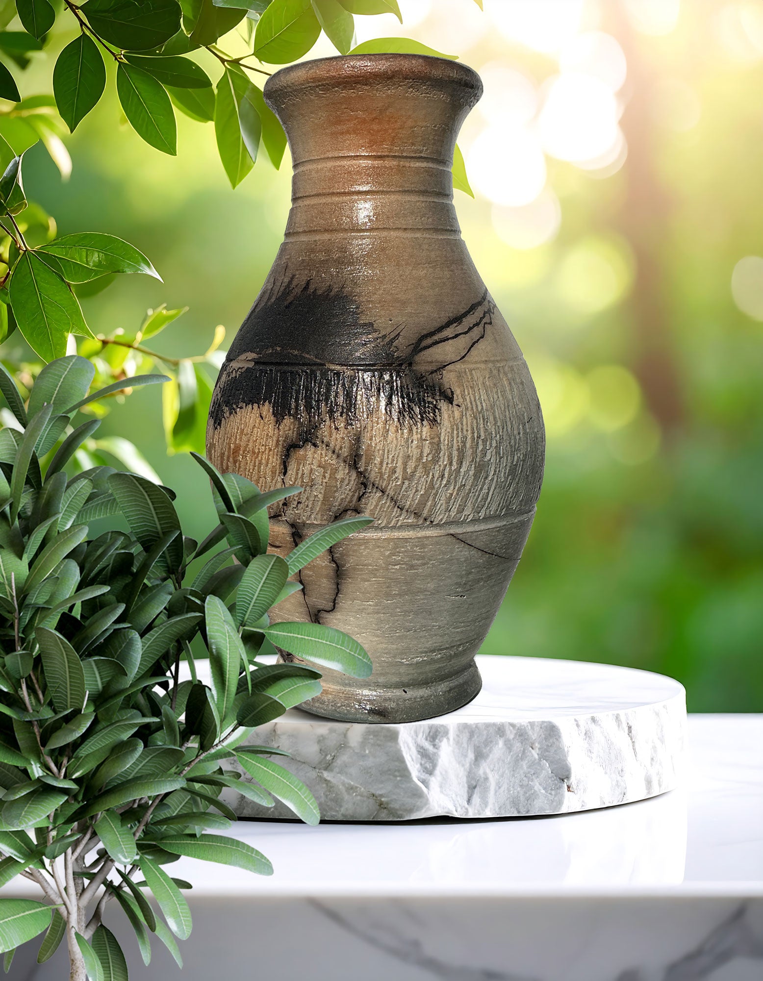 Horsehair Pottery Vase