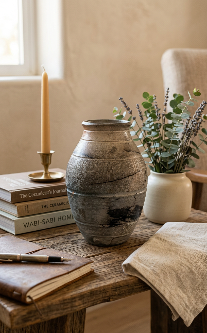 Horsehair Pottery Vase